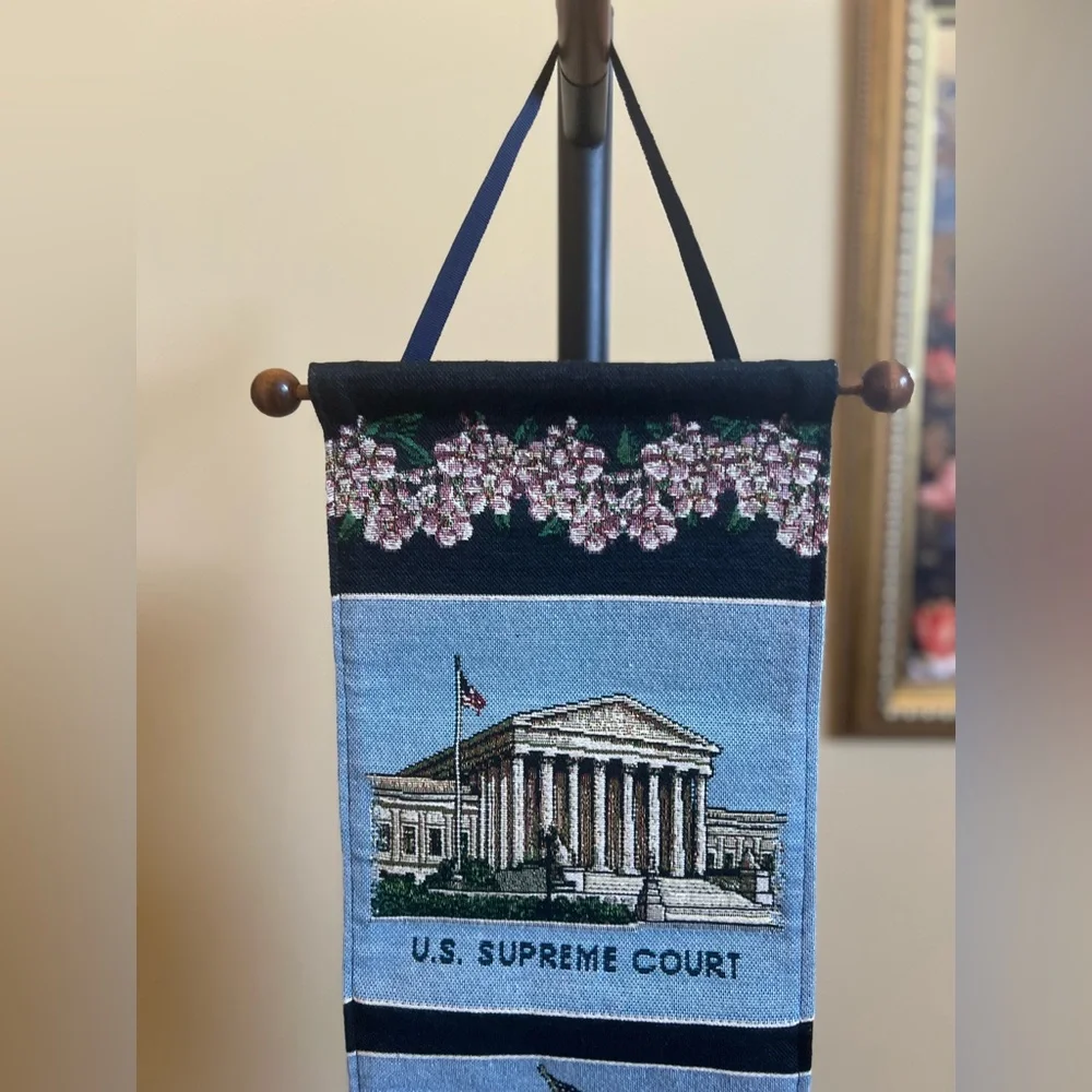 American Vintage Washington D.C. Tapestry Wall Decor Navy Green